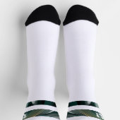 Unisex Socks Trend Abstrakt Art Schwarz-weiß grün Socken (Oben)