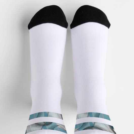 Unisex Socks Trend Abstrakt Blauer Ozean Socken (Oben)