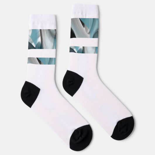 Unisex Socks Trend Abstrakt Blauer Ozean Socken (Rechts)