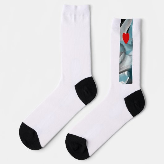Unisex Socks Trend Abstrakt Blauer Ozean Socken (Linkes Detail)