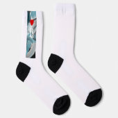 Unisex Socks Trend Abstrakt Blauer Ozean Socken (Rechts)