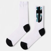 Unisex Socks Trend Abstrakt Blauer Ozean Socken (Linkes Detail)