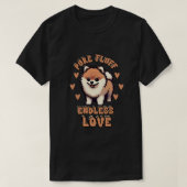 Unisex-Spitz für reine Fluff und endlose Liebe T-Shirt (Design vorne)