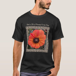 Unisex T - Shirt mit Atemberaubendem Orange Dahlia