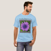 Unisex-T - Shirt mit Lila afrikanischer Daisy (Vorne ganz)