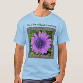 Unisex-T - Shirt mit Lila afrikanischer Daisy (Vorderseite)