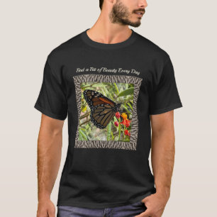 Unisex-T - Shirt mit Monarch auf der Milkweed