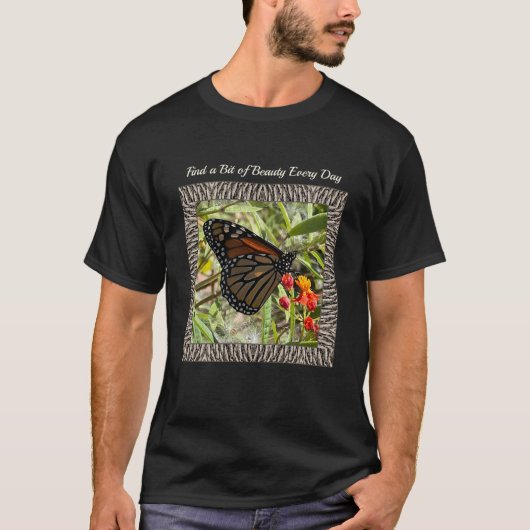 Unisex-T - Shirt mit Monarch auf der Milkweed (Vorderseite)