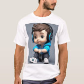 Unisex T - Shirt mit niedlichem Cartoon-Baby (Vorderseite)