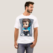 Unisex T - Shirt mit niedlichem Cartoon-Baby (Vorne ganz)