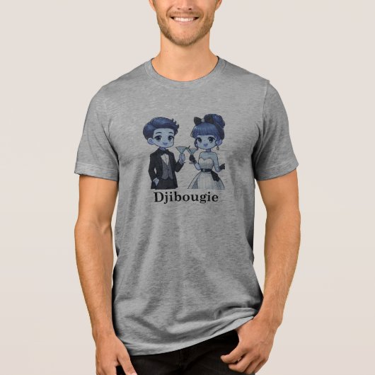 Unisex Tri-Mix T - Shirt Djibougie (Vorderseite)