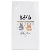 Unisex Twins Greenery Floral Baby Shower Kleine Geschenktüte (Rückseite)