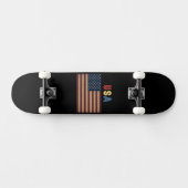 Unisex USA American Flag Retro Skateboard (Horizontal)