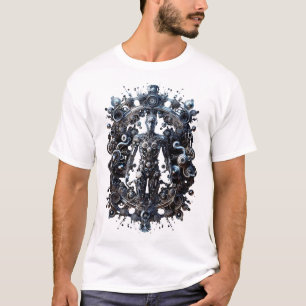 Unisex White Futuristic AI Symphony T - Shirt