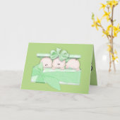 Unisexbaby Dreiergruppen addieren Wortgrußkarte Karte (Gelbe Blume)