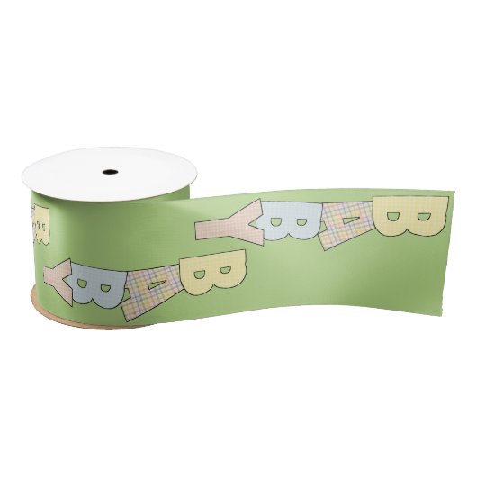 Unisexbaby-Grün-Band für Baby-Geschenk oder Dusche Satinband (Spule)