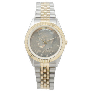 Unisexkopf Zwei-Ton Armband-Uhr-Kennedys 1967 Armbanduhr