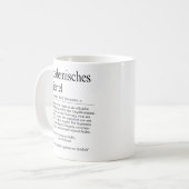 Unispruch "akademisches Viertel" Studenten Kaffeetasse (Vorderseite Links)