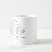 Unispruch "BAföG" Geschenk, Studenten Kaffeetasse (Vorderseite Links)