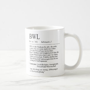 Unispruch "BWL" Student Geschenk, Studenten Kaffeetasse