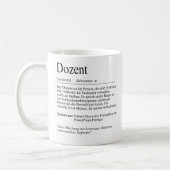 Unispruch "Dozent" Student Geschenk, Studenten Kaffeetasse (Links)