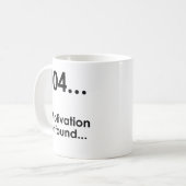 Unispruch "Error404" Geschenk, Studenten Kaffeetasse (Vorderseite Links)