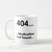 Unispruch "Error404" Geschenk, Studenten Kaffeetasse (Links)