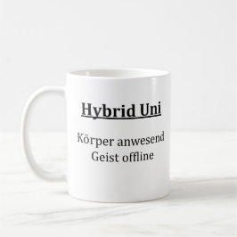 Unispruch "Hybrid Uni" Geschenk, Studenten Kaffeetasse