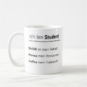 Unispruch "Ich bin Student" Geschenk, Studenten Kaffeetasse (Links)