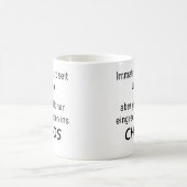 Unispruch "immatrikuliert ins Chaos" Studenten Kaffeetasse (Mittel)