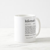 Unispruch "Informatik" Geschenk, Studenten Kaffeetasse (VorderseiteRechts)