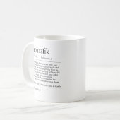 Unispruch "Informatik" Geschenk, Studenten Kaffeetasse (Vorderseite Links)