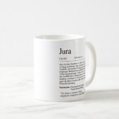 Unispruch "Jura" Student Geschenk, Studenten Kaffeetasse (VorderseiteRechts)