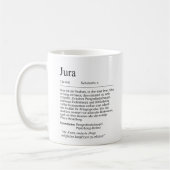 Unispruch "Jura" Student Geschenk, Studenten Kaffeetasse (Links)