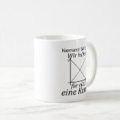 Unispruch "Kurve" Student Geschenk, Studenten Kaffeetasse (VorderseiteRechts)