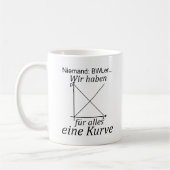 Unispruch "Kurve" Student Geschenk, Studenten Kaffeetasse (Links)