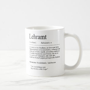 Unispruch "Lehramt" Geschenk, Studenten Kaffeetasse