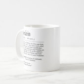 Unispruch "Medizin" Geschenk, Studenten Kaffeetasse (Vorderseite Links)