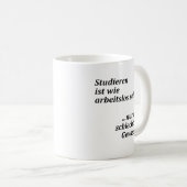 Unispruch "mit schlechtem Gewissen" Studenten Kaffeetasse (VorderseiteRechts)