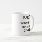 Unispruch "reicher für 3d" Geschenk, Studenten Kaffeetasse (VorderseiteRechts)