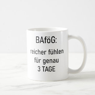 Unispruch "reicher für 3d" Geschenk, Studenten Kaffeetasse