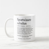 Unispruch "Sportwissenschaften" Studenten Kaffeetasse (Links)