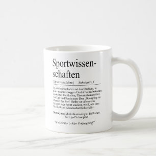 Unispruch "Sportwissenschaften" Studenten Kaffeetasse