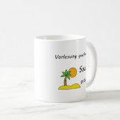 Unispruch "Strandpflicht" Geschenk, Studenten Kaffeetasse (VorderseiteRechts)