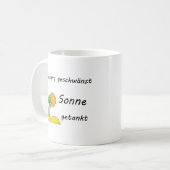 Unispruch "Strandpflicht" Geschenk, Studenten Kaffeetasse (Vorderseite Links)
