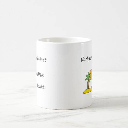 Unispruch "Strandpflicht" Geschenk, Studenten Kaffeetasse (Mittel)