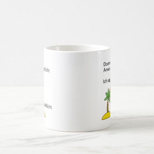 Unispruch "Strandpflicht" Geschenk, Studenten Kaffeetasse (Mittel)