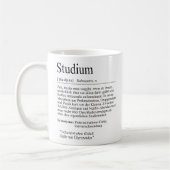 Unispruch "Studium" Geschenk, Studenten Kaffeetasse (Links)