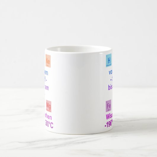 Unispruch "Temperatur" Student Geschenk, Studenten Kaffeetasse (Mittel)