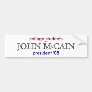 Unistudenten für John McCain Autoaufkleber